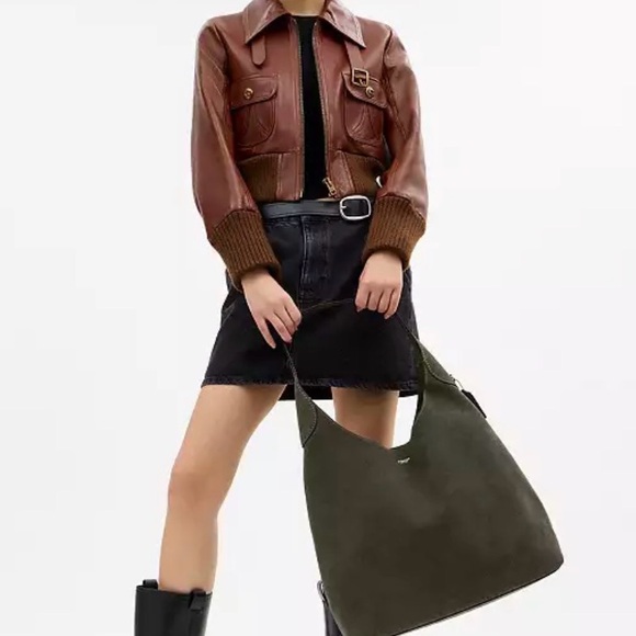 Coach (NWT) Brooklyn Shoulder Bag 39 in Brass/Olive Suede - Picture 16 of 17